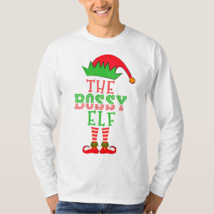 T-shirt Le T-S de pyjama assorti de Noël de l'elfe autorit