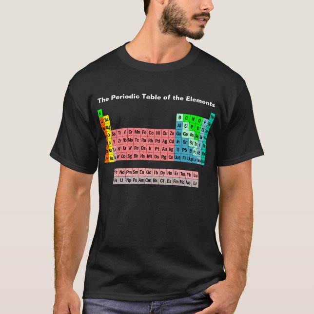 T-shirt Le tableau périodique (style simple) (Devant)