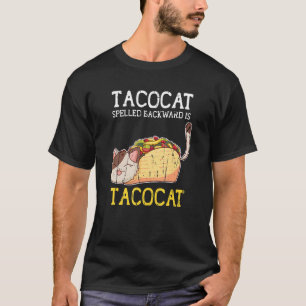 T-shirt Le Tacocat Écrit En Arrière Est Tacocat Adorable C