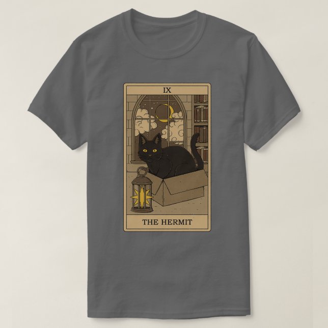 T-shirt Le Tarot aux chats Hermites (Design devant)