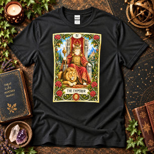 T-shirt Le Tarot de l'Empereur Chat - Autorité et Ordre
