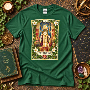 T-shirt Le Tarot du Chat Hiérophante - Tradition et Sagess