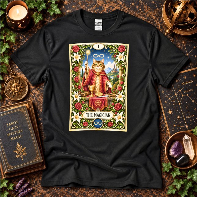 T-shirt Le Tarot du Chat Magicien - Puissance et Potentiel (Créateur téléchargé)