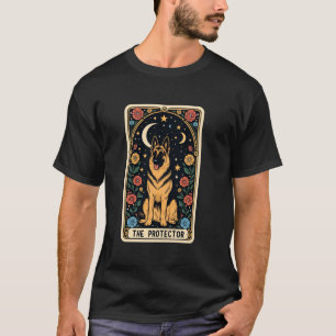 T-shirt Le Tarot du Chien de Berger Allemand Étoiles Lune
