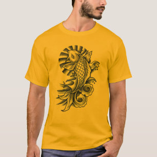 T-shirt Le tatouage de Koi a inspiré la pièce en t