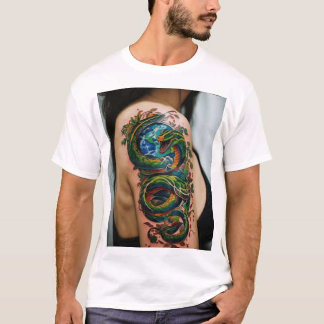 T-shirt Le tatouage sauvage de la nature" (Devant)