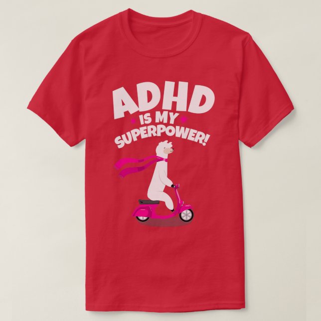 T-shirt Le TDAA est ma Llama Superpower (Design devant)