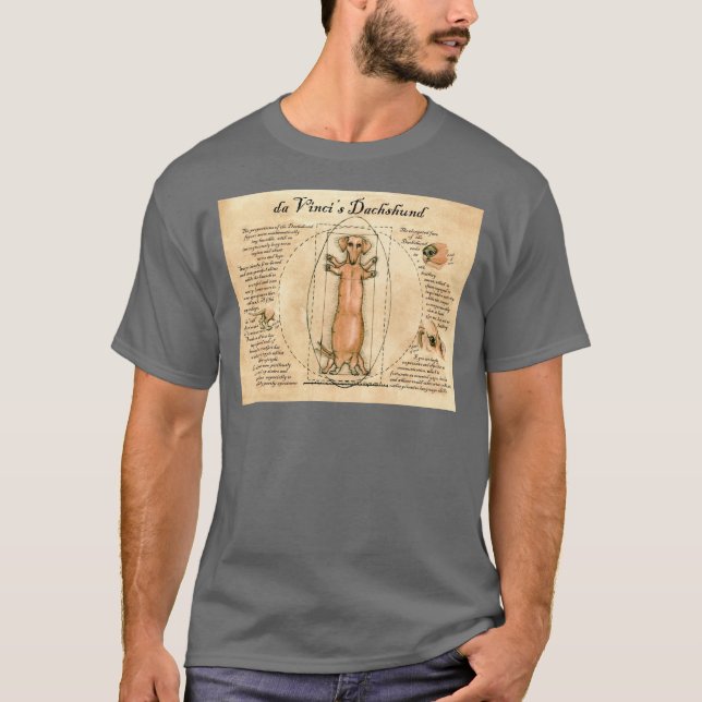 T-shirt le teckel de da Vinci (Devant)