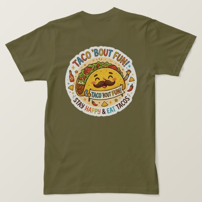 T-shirt Le Tee Graphique Fantaisiste "Nacho Average Taco" (Design dos)