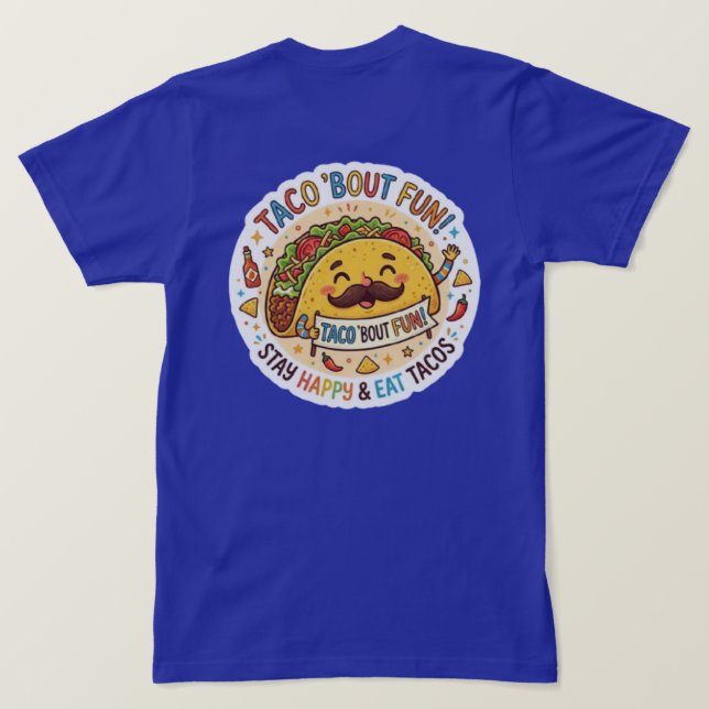 T-shirt Le Tee Graphique Fantaisiste "Nacho Average Taco" (Design dos)