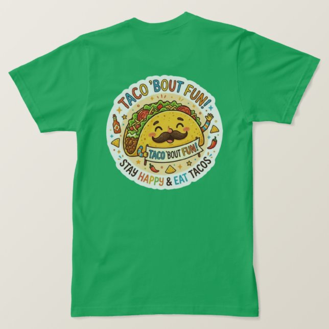 T-shirt Le Tee Graphique Fantaisiste "Nacho Average Taco" (Design dos)