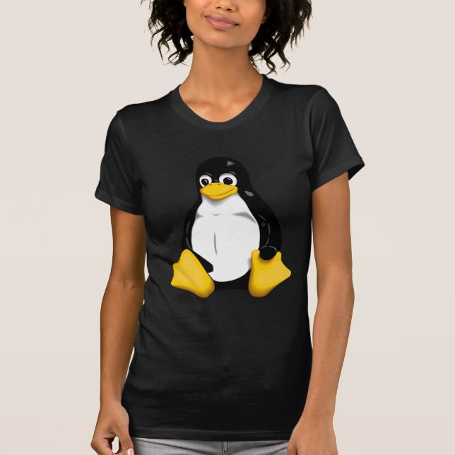 T-shirt Le tee - shirt des femmes de Linux Tux (Devant)
