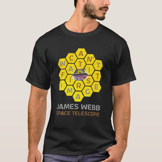 T-shirt Le télescope spatial James Webb ne peut pas attend (Devant)