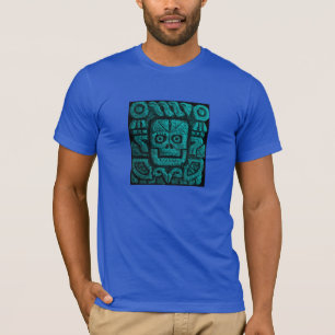 T-shirt Le temple aztèque des hommes découpant la