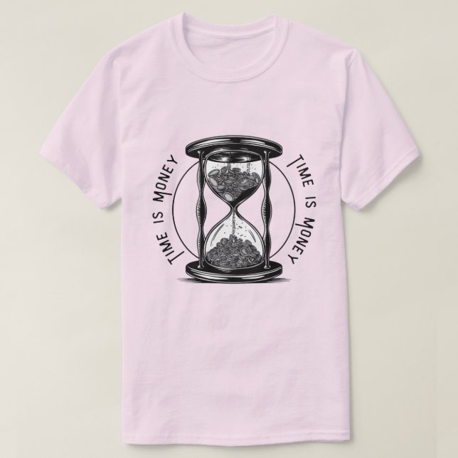 T-shirt Le temps c'est l'argent : porter l'oeuf (Design devant)
