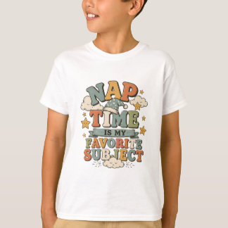 T-shirt Le Temps de la Sieste Est Ma Matière Préférée Drôl