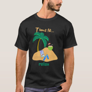 T-shirt Le Temps De Se Détendre Palm Tree Coconu Beach