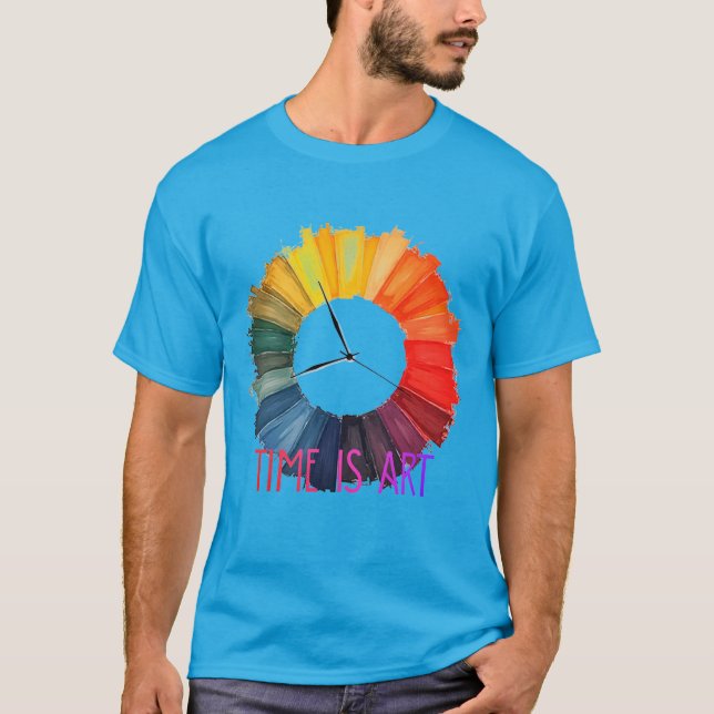 T-shirt Le temps est de l'art – Concept de flux d'existenc (Devant)