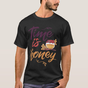 T-shirt Le Temps Est Du Miel Mignon Graphique De L'apicult