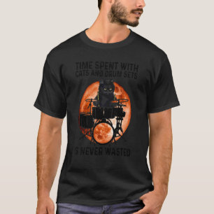 T-shirt Le Temps Passé Avec Les Chats Et Les Ensembles De