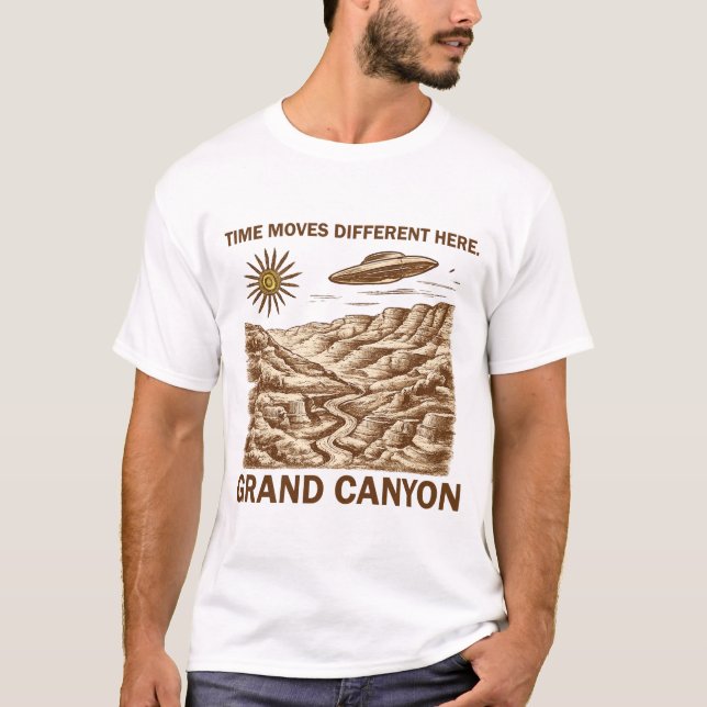 T-shirt Le temps passe différemment ici – Désert Sci-Fi Vi (Devant)