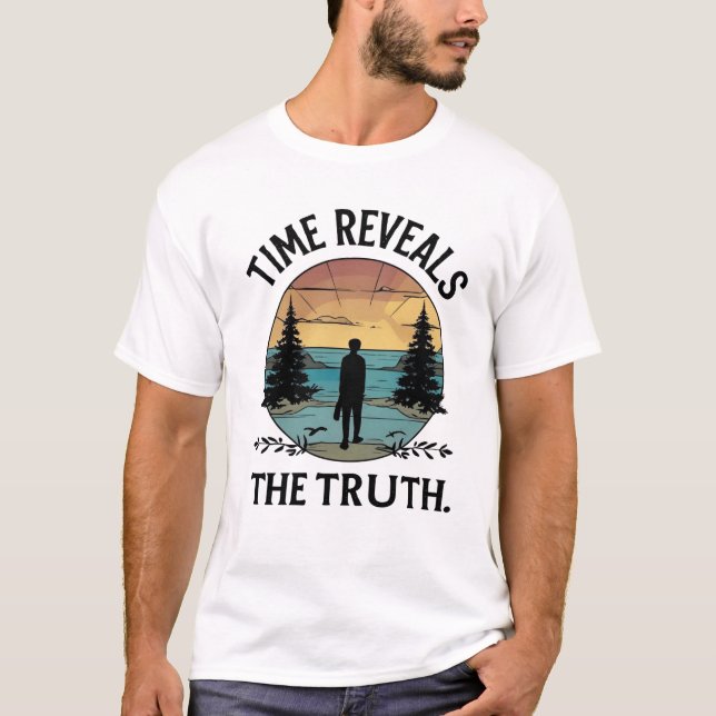 T-shirt Le temps révèle la vérité - La conception de la ré (Devant)
