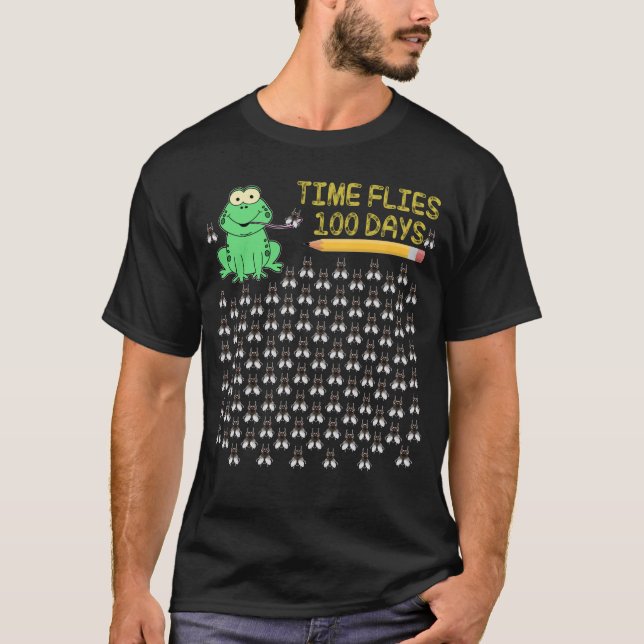 T-shirt le temps vole 100 jours d'école (Devant)