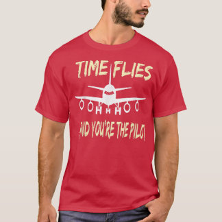 T-shirt Le Temps Vols Et Vous Les Amateurs De Pilotes Aero