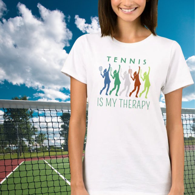 T-shirt Le tennis est ma thérapie ! Joueuse de tennis (Créateur téléchargé)