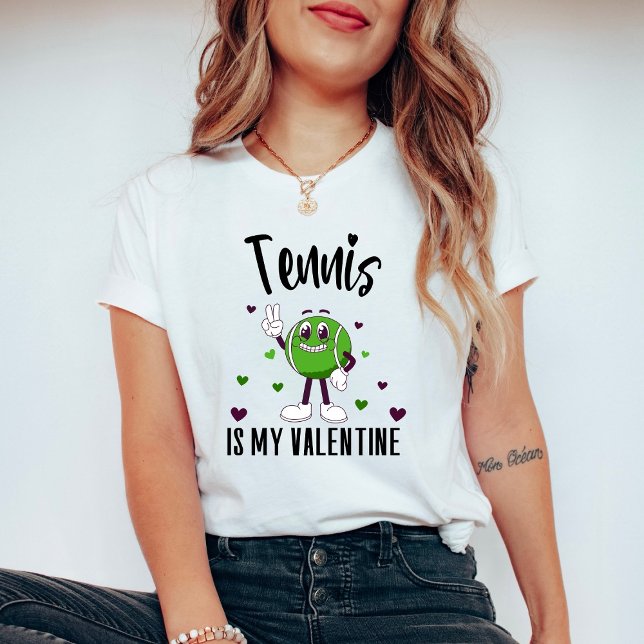 T-shirt Le tennis est ma valentine et drôle de citation en (Créateur téléchargé)