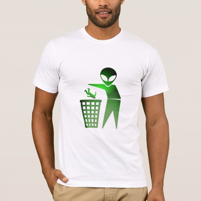 T-shirt Le terrien sont des déchets (GloGreen) (Devant)