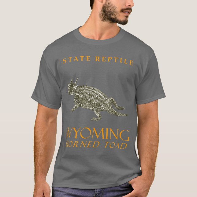 T-shirt Le Territoire Du Wyoming Reptile Le Crapaud De La  (Devant)