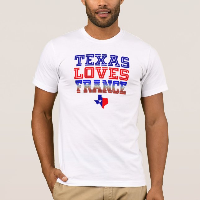 T-shirt Le Texas aime la France (Devant)