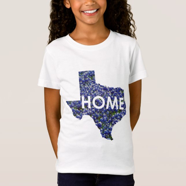 T-Shirt Le Texas est le dessus à la maison de filles (Devant)
