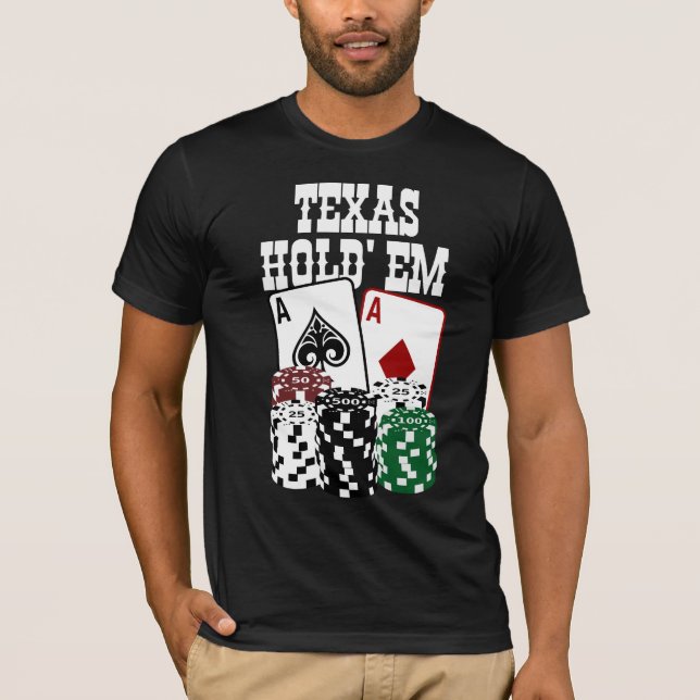 T-shirt Le Texas les tiennent - deux as et puces (Devant)