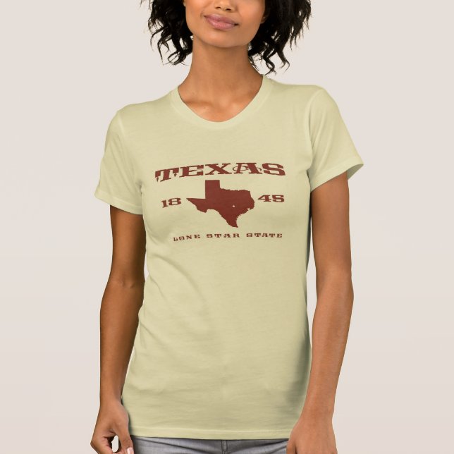 T-shirt Le Texas -- L'état solitaire d'étoile (Devant)