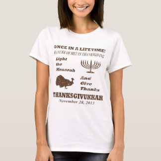 T-shirt Le thanksgiving rencontre Hanoukka Thanksgivukkah