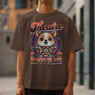 T-shirt Le Théâtre Corgi est mon endroit heureux