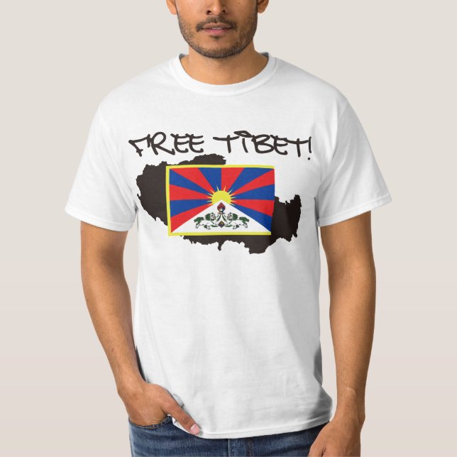 T-SHIRT LE THIBET LIBRE ! SAUVEZ LE THIBET ! (Devant)