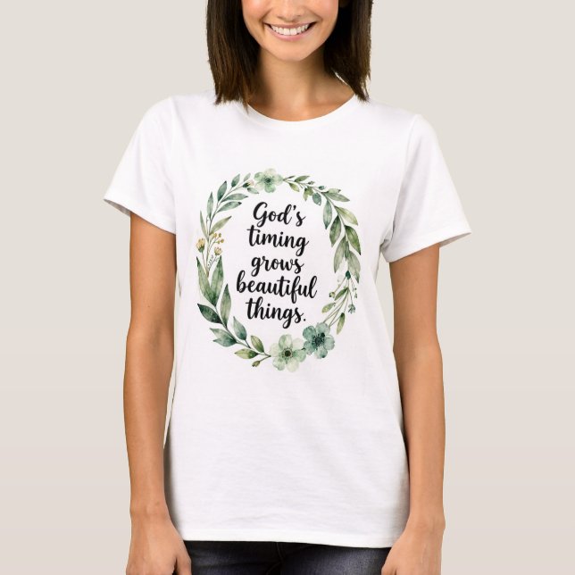 T-shirt le timing de Dieu (Devant)