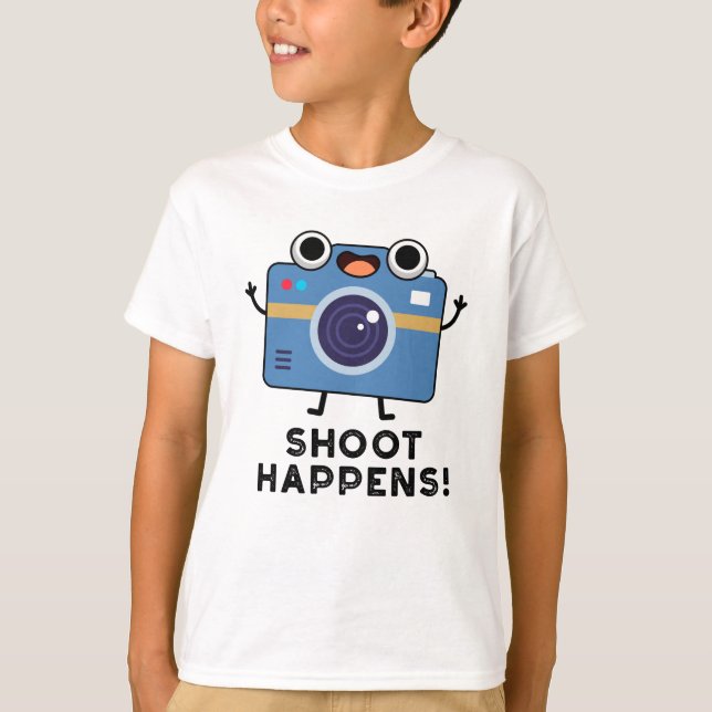 T-shirt Le tir se passe amusant jeu de caméra (Devant)