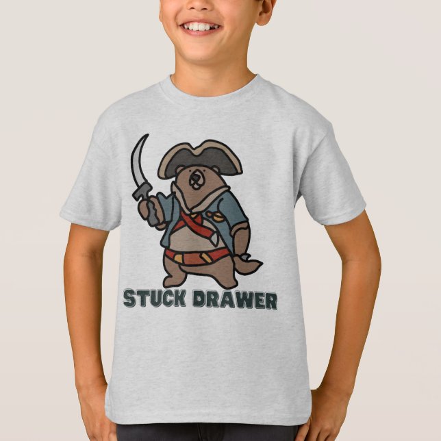 T-shirt Le tiroir à queue Pirate Bear Adventure | Drôle (Devant)