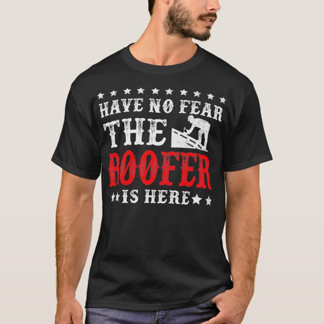 T-shirt Le Toit Est Ici Funny Roofing Premium (Devant)