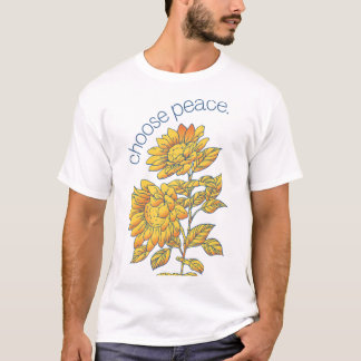 T-shirt Le tournesol ukrainien choisit la paix pour l'ukra