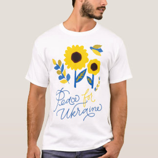 T-shirt Le tournesol ukrainien Paix pour l'Ukraine