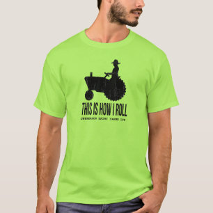 T-shirt Le tracteur personnalisé de ferme ceci est comment