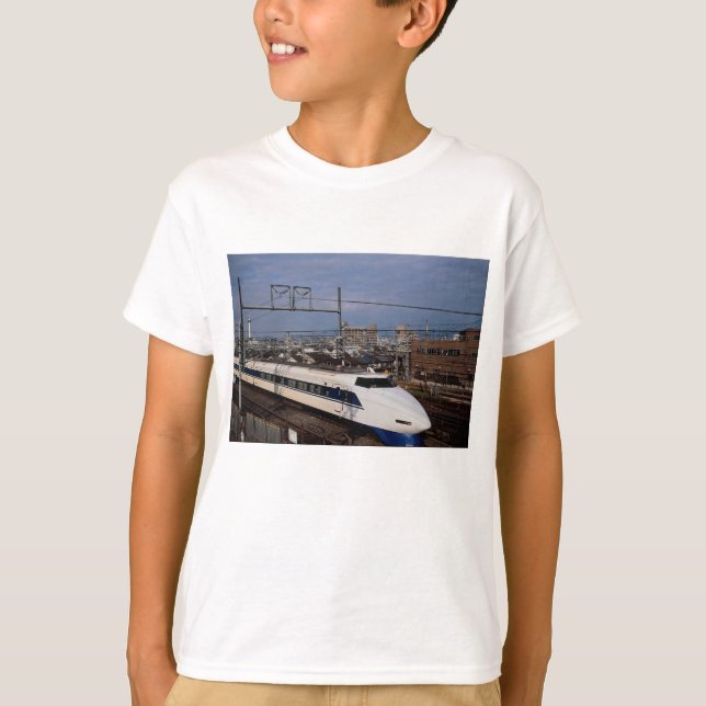 T-shirt Le train de Shinkansen ou de balle, Kyoto, Japon (Devant)