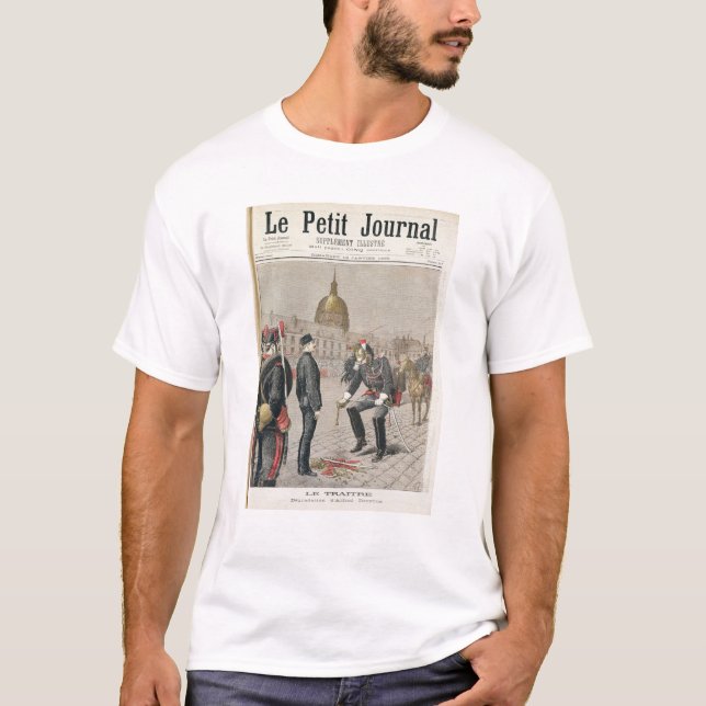 T-shirt Le traître la dégradation d'Alfred Dreyfus (Devant)