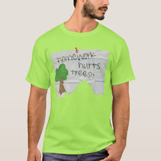 T-shirt le travail blesse des arbres