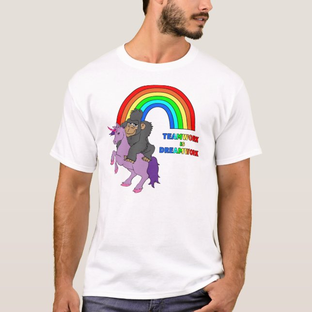T-shirt Le travail d'équipe est Dreamwork (Devant)